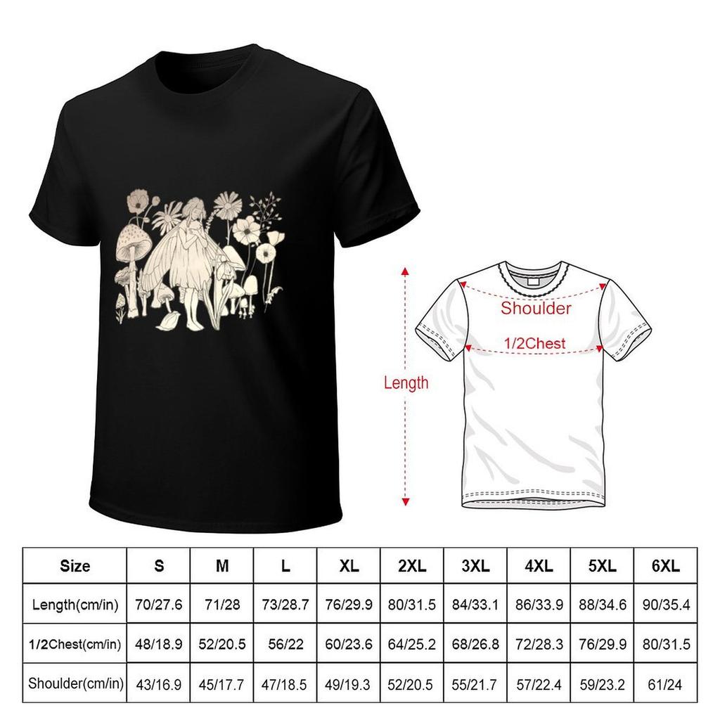 Aurora Aksnes fairy illustration print TShirt blue lock gifts for boyfriend mens clothing