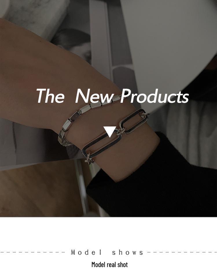 Retro Geometric Square Buckle Bracelet - Women's Minimalist Versatile Jewelry