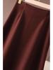 Women's Fashionable Woolen A-line Long Skirt - Autumn/Winter 2026, Elegant Velvet, Beautiful Temperament Umbrella Design.