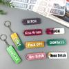 2PCS Word Resin Molds Silicone Keychain Epoxy Casting Mold for Key Fob Luggage Tag for DIY 2Pieces Crafts Pendant Making