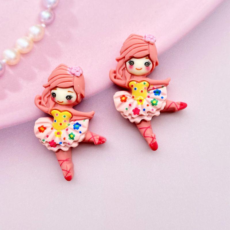 10pcs Resin Mixed Dancing Princess Flat Back Cabochon for Hair Bow Center Scrapbooking