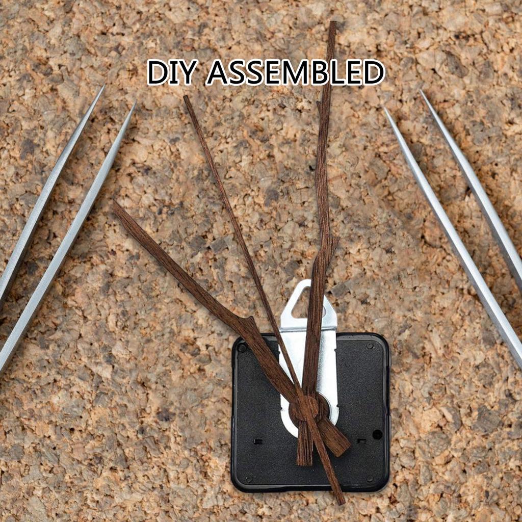 4 Packs Quiet Clock Movement Replacement with 4 Types Wood Long and Short Shaft Wall Clock Motor Mechanism Repair Parts