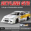 Alloy Gtr34 Car Model With Lights Sound Steering For Kids Toy Collection