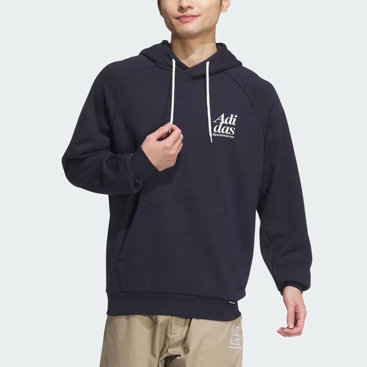 Adidas Small Logo Waffle Hoodie Men Tops Ink-Blue JE6099