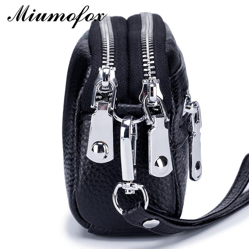 Women's Double Zipper Leather Clutch: Large Capacity Multifunctional Coin Purse & Small Handbag