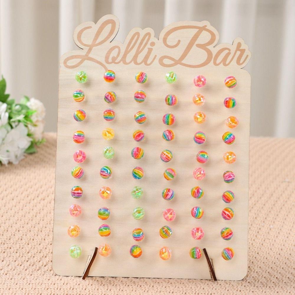 Arched Design Lollipop Stand Wood Lollipop Holder Charming Lolli Display Rack  Party Supplies