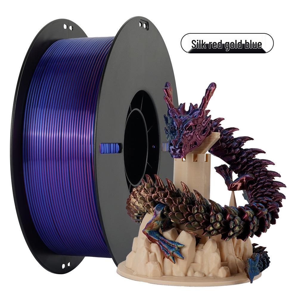 Filamento para Impressão 3D PLA Bicolor Ornamento de Dragão, 1KG - Acabamento Seda
