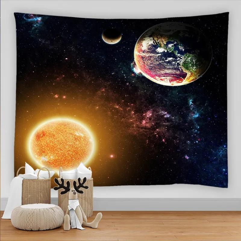 

Ночное небо луна декоративный гобелен украшение для офиса гостиной домашний настенный гобелен 100x75cm