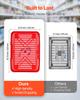 Shopping Baskets, 12 PCS, 21L Stackable PE Plastic Grocery Baskets with Metal Handles, Dense Mesh Structure, Holds up to 9.07kg, Portable for Grocery,