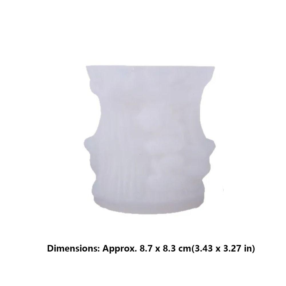 Weißer Kerzenhalter Form Mehrzweck Baumstumpf Form DIY Pflanzgefäß Form Kunst Handwerk