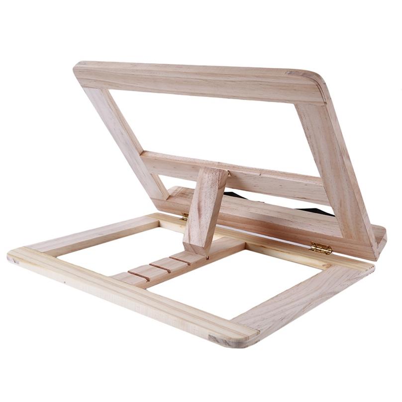Fashion Household Wooden Notebook Stand Adjustable View Creative Desktops Laptop Stand for Bed