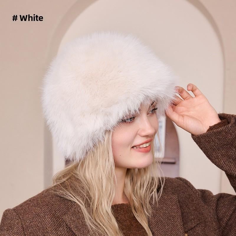 

Зимняя большая голова новая плюшевая шапка пушистая лисья шерсть иностранный газ ведро шапка утолщенная шапка искусственный мех монгольская шапка теплая шапка-ушанка женская шапка one size