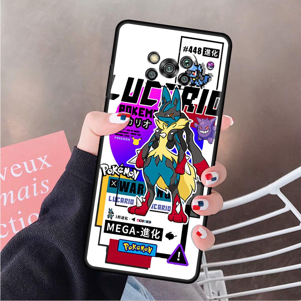Phone Case For Xiaomi Mi Poco X3 NFC X4 M4 M3 Pro F1 F4 F3 GT C40 11T 11 Lite 5G Fundas Black Cover Magic Fairy Pikachu Gengar