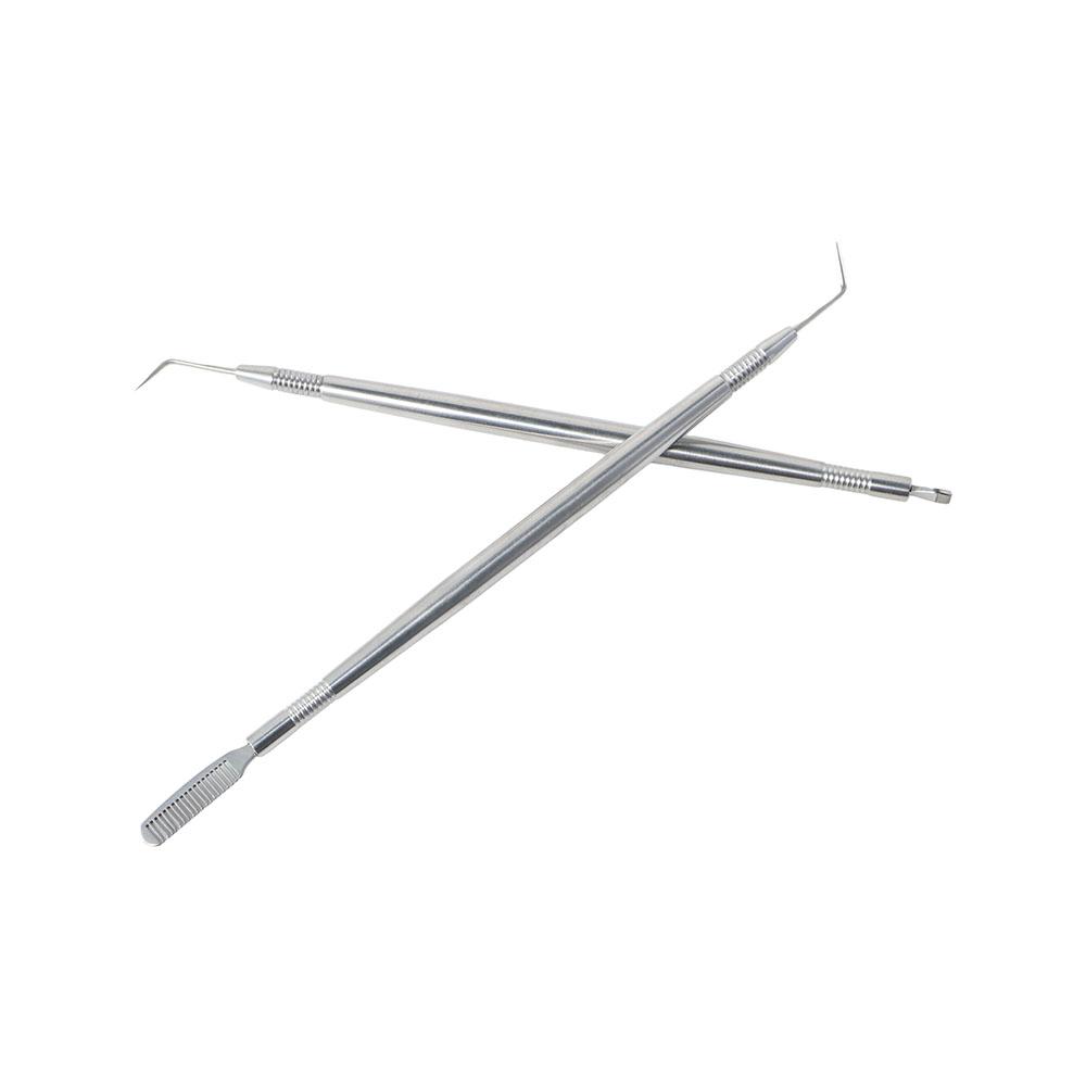 

Stainless Steel Eyelashes Separating Tool Anti-slip Clean Up Rods Eyelash Perming Stick Women 03