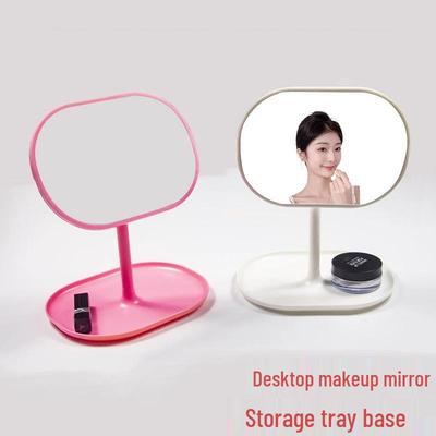 Luxury Rotatable Desktop Makeup Mirror with Storage