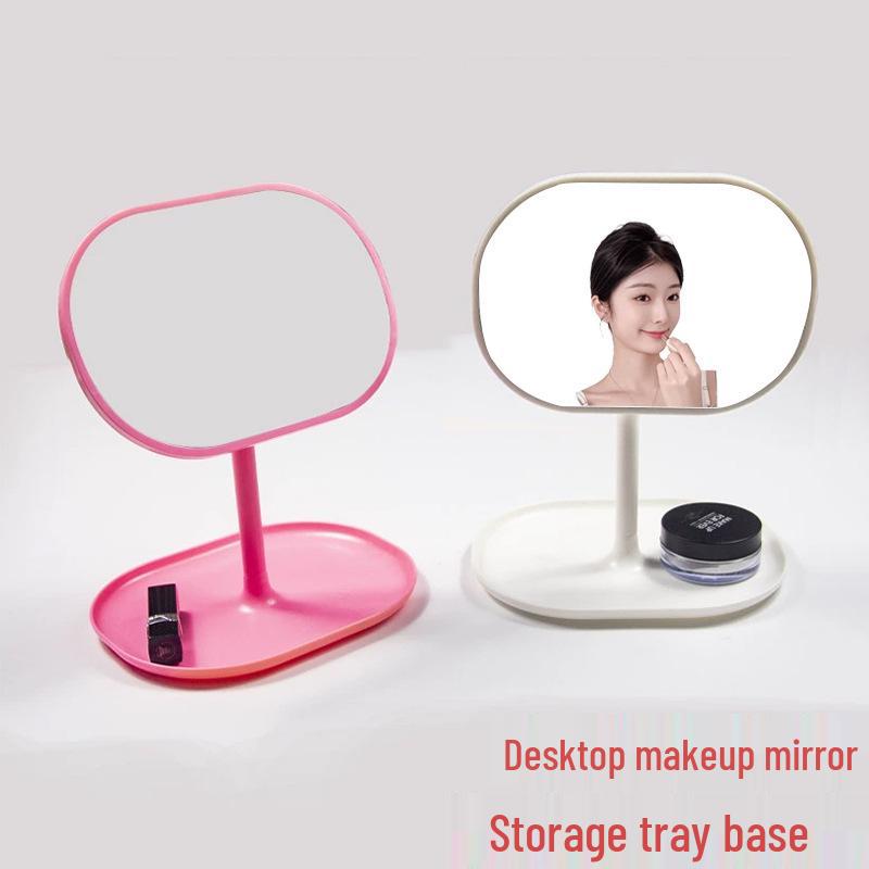 Luxury Rotatable Desktop Makeup Mirror with Storage