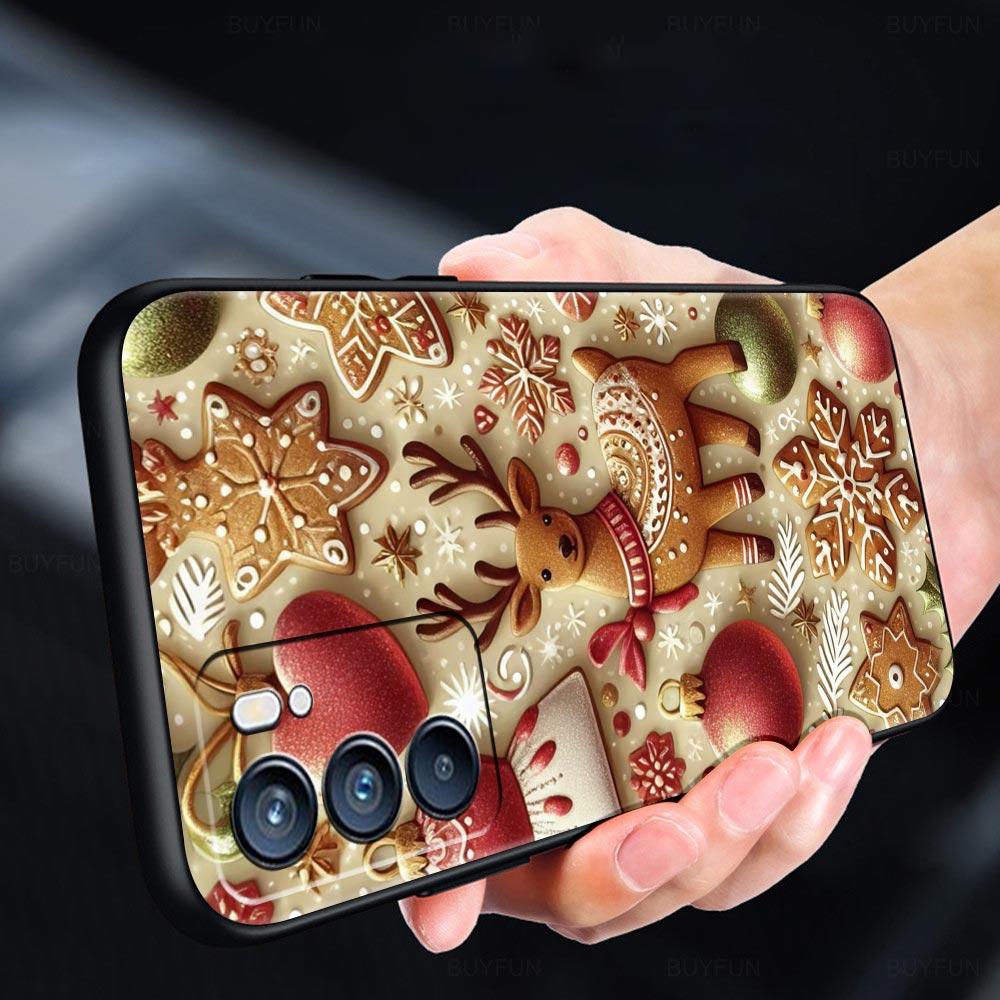 New Year Christmas Phone Case For Oppo Reno 13 12 11 10 7 F Find X5 X6 A98 A80 A79 A78 A57 A54 A31 A17 Pro 5G Soft TPU Cover Bag