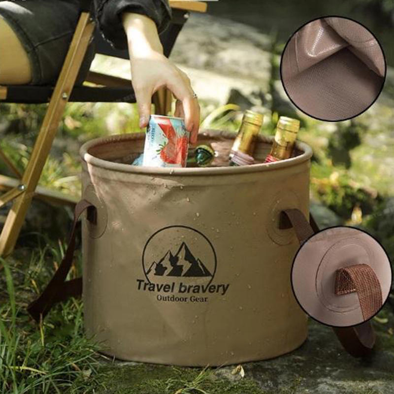 10L Camping Bucket Waterproof Water Storage Bucket Portable Water Bag Foldable Basin With Handle Camping Supplies