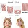 Winter Warm Plush Earmuffs Earflaps, for Women Children Riding Ski Ear Protection Cartoon Cat's Ears Fur Soft Cashmere Earflaps
