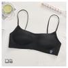 Women Thin Strap Low Back Beautiful Back Seamless Gathered Push Up Bra For Small Chest