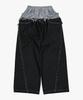 Nainneoscheu Layered Decon Denim Pants_Black