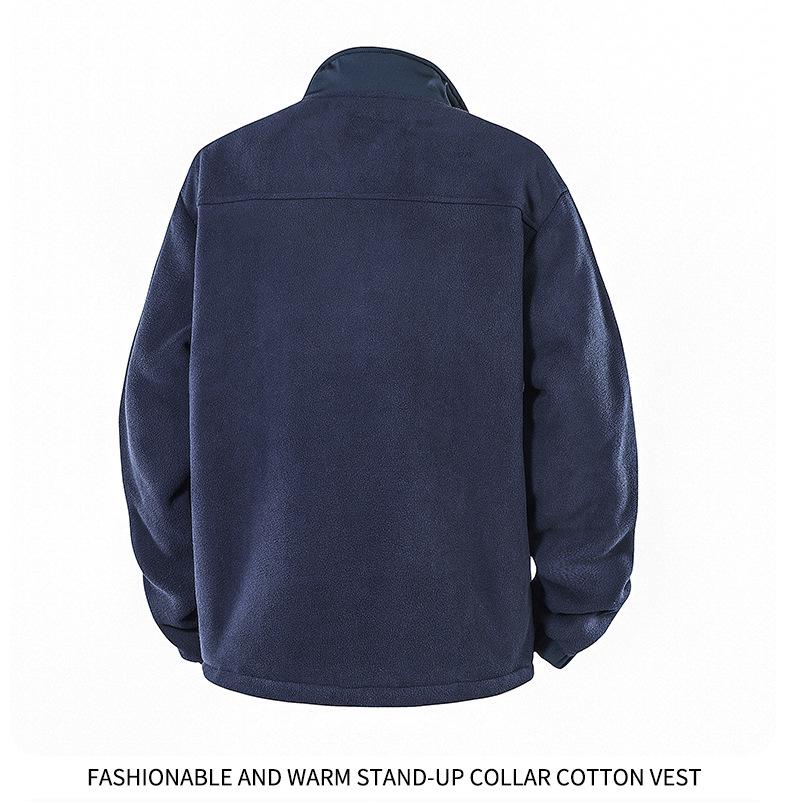 Men's Stand-up Collar Fleece Jacket: Thick Autumn/Winter Polar Fleece In Stock