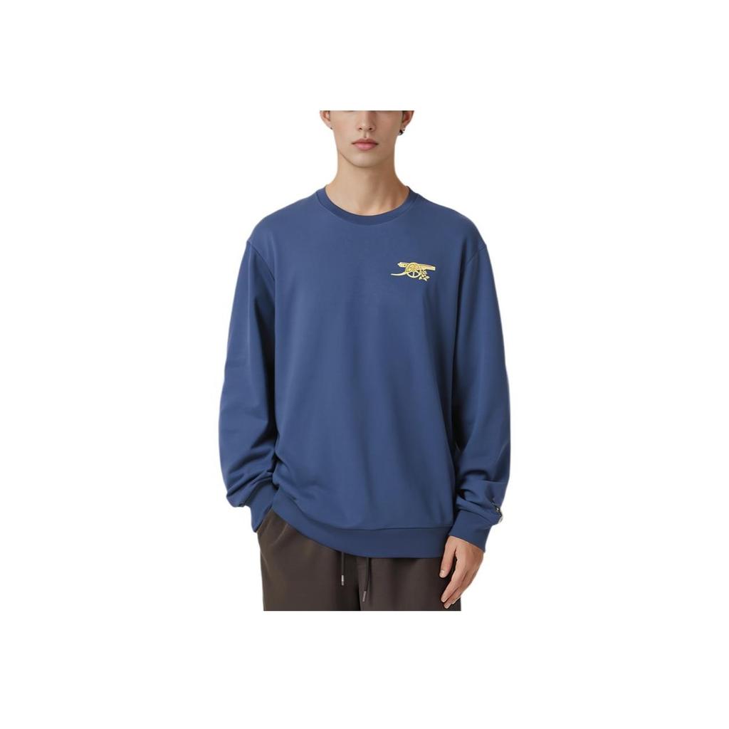 adidas New Year Edition Arsenal Soccer Casual Pullover Crewneck Sweatshirt Men Tops Blue IU2072