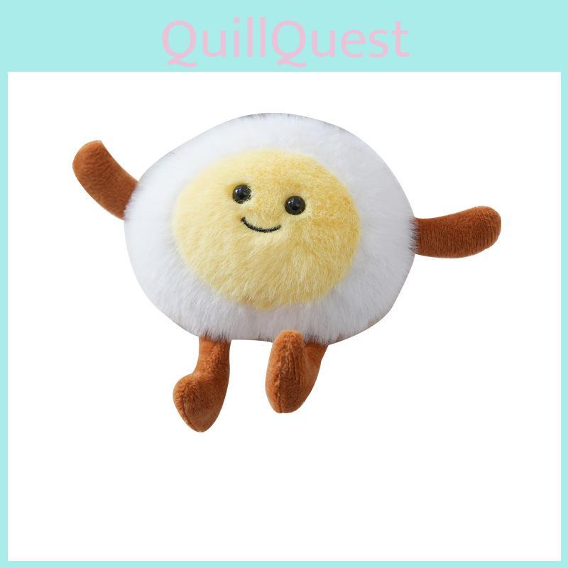 Adorable Cute Egg Waffle Plush Toy Keychain Perfect For Bag Decoration Gift