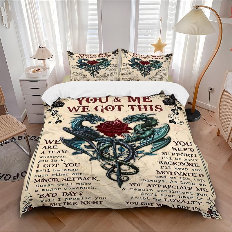 3pcs bedding set Teamwork Loyalty Includes 1 Comforter + 2 Pillowcases, Without Pillow Inserts, Soft Comfortable, Lightweight Breathable148 135x200cm