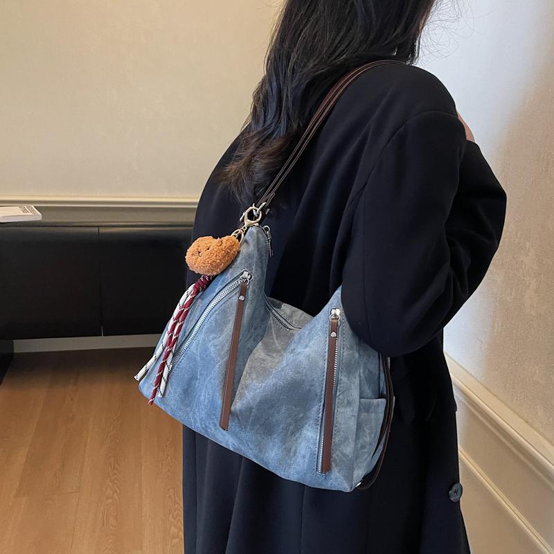 Women's Commuter Shoulder Bag Large Capacity Vintage Tote Bag