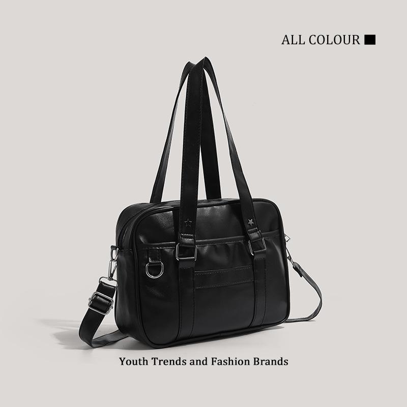 Versatile and Simple, Color Uniform Bag Student Niche High-value Shoulder Messenger Bag