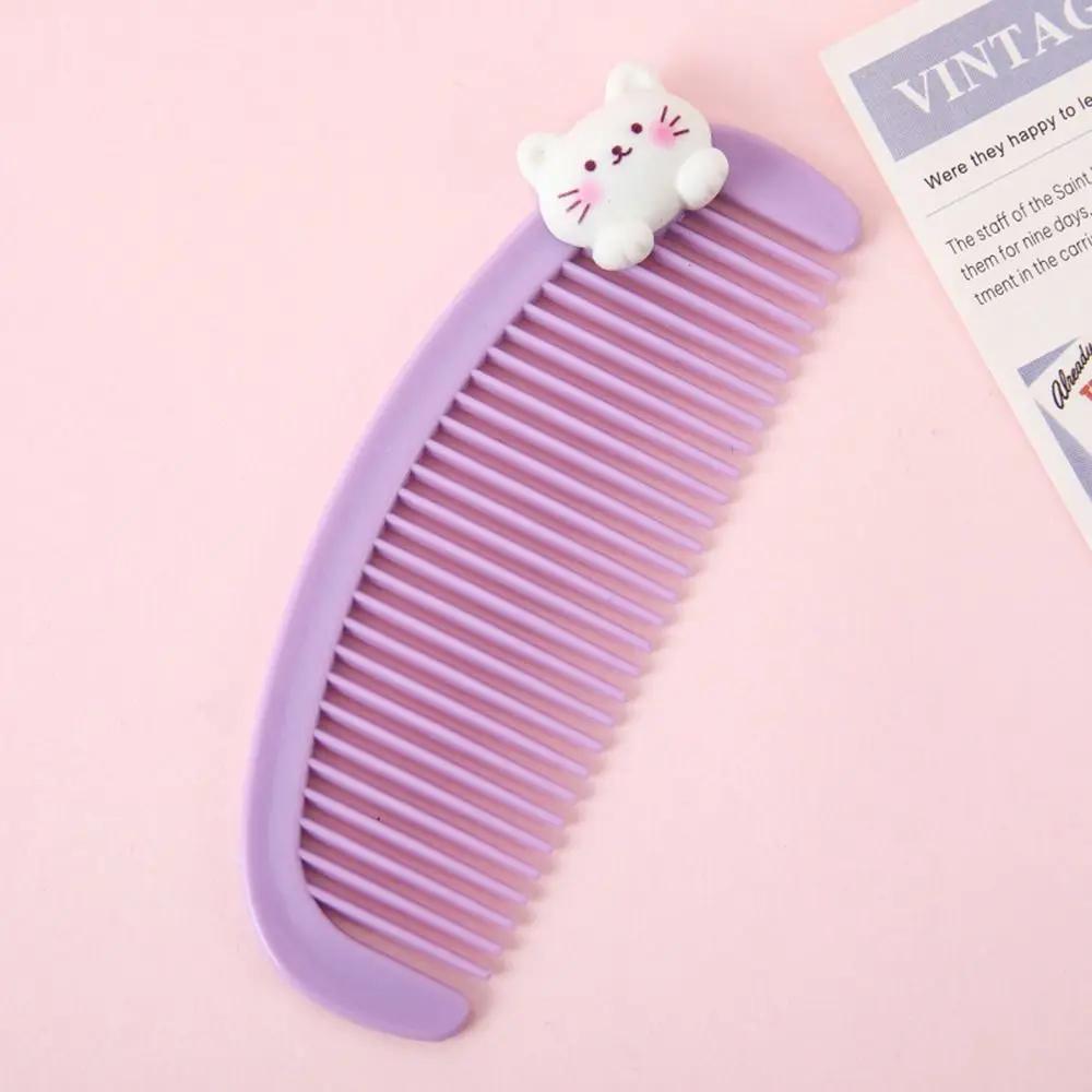 Cartoon Mini Crescent Comb Cute Children's Small Comb Student Carrying Plastic Hairdressing Comb Net Red Small Gift