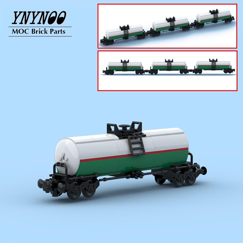 NUOVO MOC Città Industriale Octan Carro Cisterna Treno Modello Idee Creative Pista Blocchi da Costruzione Mattoni Fai da Te Giocattolo per Bambini Regalo di Compleanno