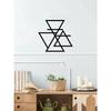 1 pc black geometric metal wall decor, minimalist design for living room, bedroom, office