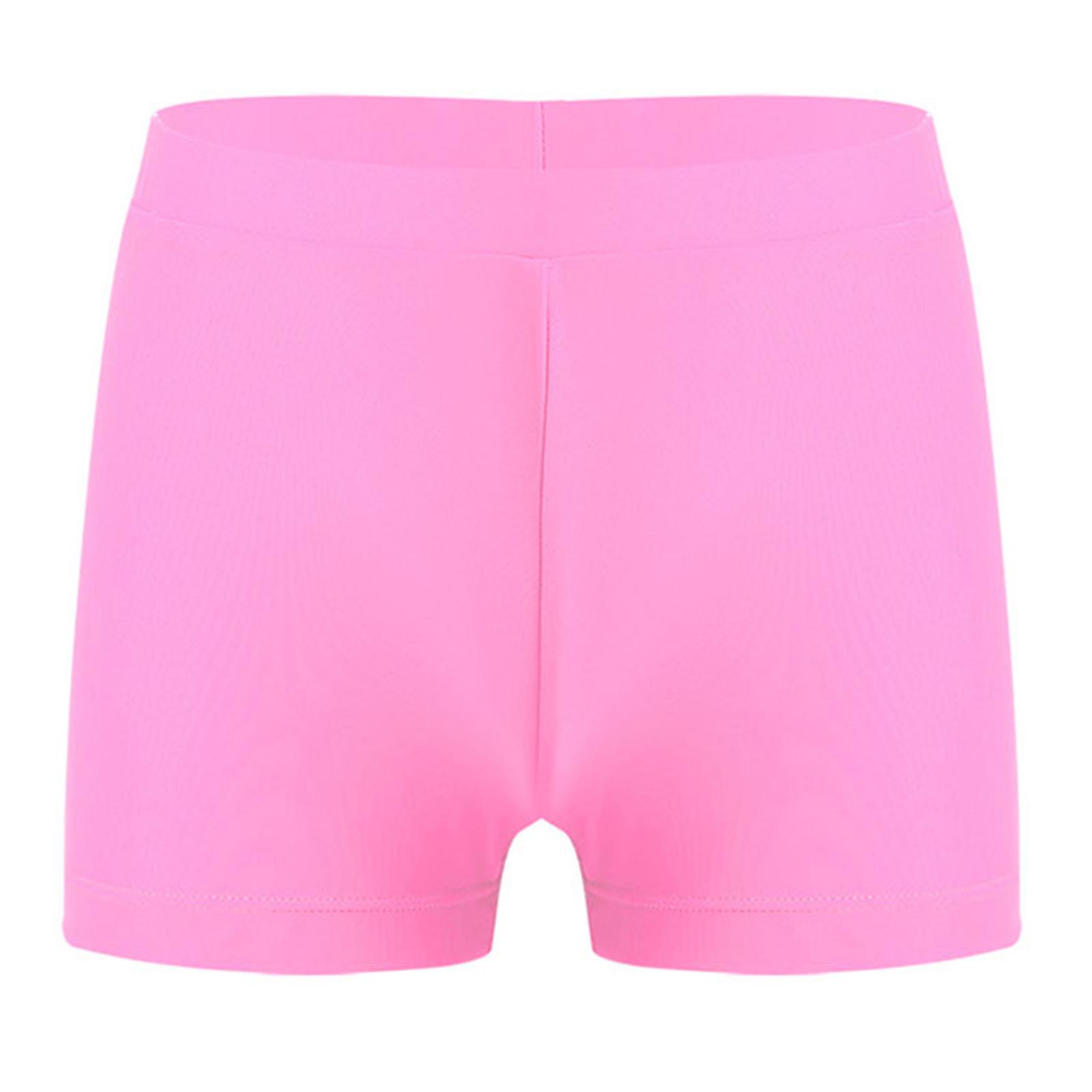 IEFiEL Kinderen Meisjes Snel Drogende Zwemshorts Effen Kleur Zwembad Strand Zwemshorts 7-8 Years roze