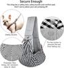 Hands Free Dog Cat Carrier Sling for Small Pets with Soft Breathable Cotton and Reversible Design