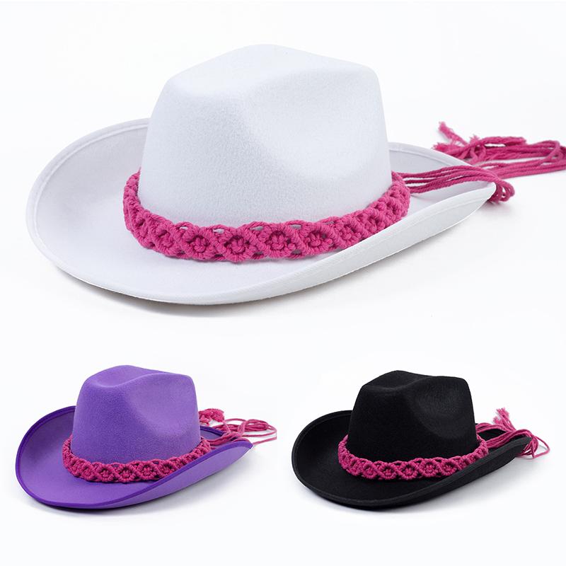 

1 шт., новые шляпы с кисточками, модная шляпа, ковбойская шляпа в стиле джаз, шляпа-котелок, ковбойская шляпа в стиле вестерн, рейв-вечеринка