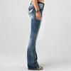 Ladies' Jeans Trend Casual Fashion Elastic Embroidery Heavy Washing Water Elastic Denim Pants