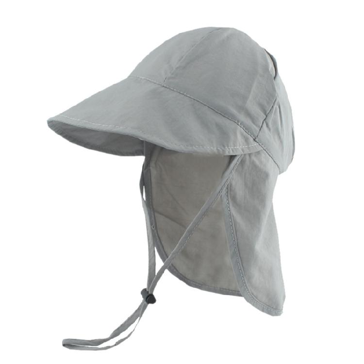 Kids Outdoor Sun Protective Fisherman Hat With Neck Flap Drawstring Breathable Bucket Hat For Hiking and Camping