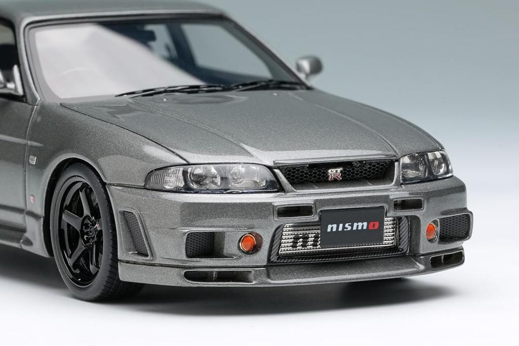 Make Up EIDOLON Nissan SKYLINE BCNR33 CRS 2022 Dark Metal Gray Finished Model EM770 1/43 GT-R (NISMO Version)