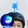 Cute Wind Powered Luminous Small Fan,Blowing Decorative Lights Up for Motorbike Car Decorating
