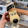 Handbemalte Niedliche Handflächenhund Keramiktasse – Großes Fassungsvermögen für das Frühstück von Kindern