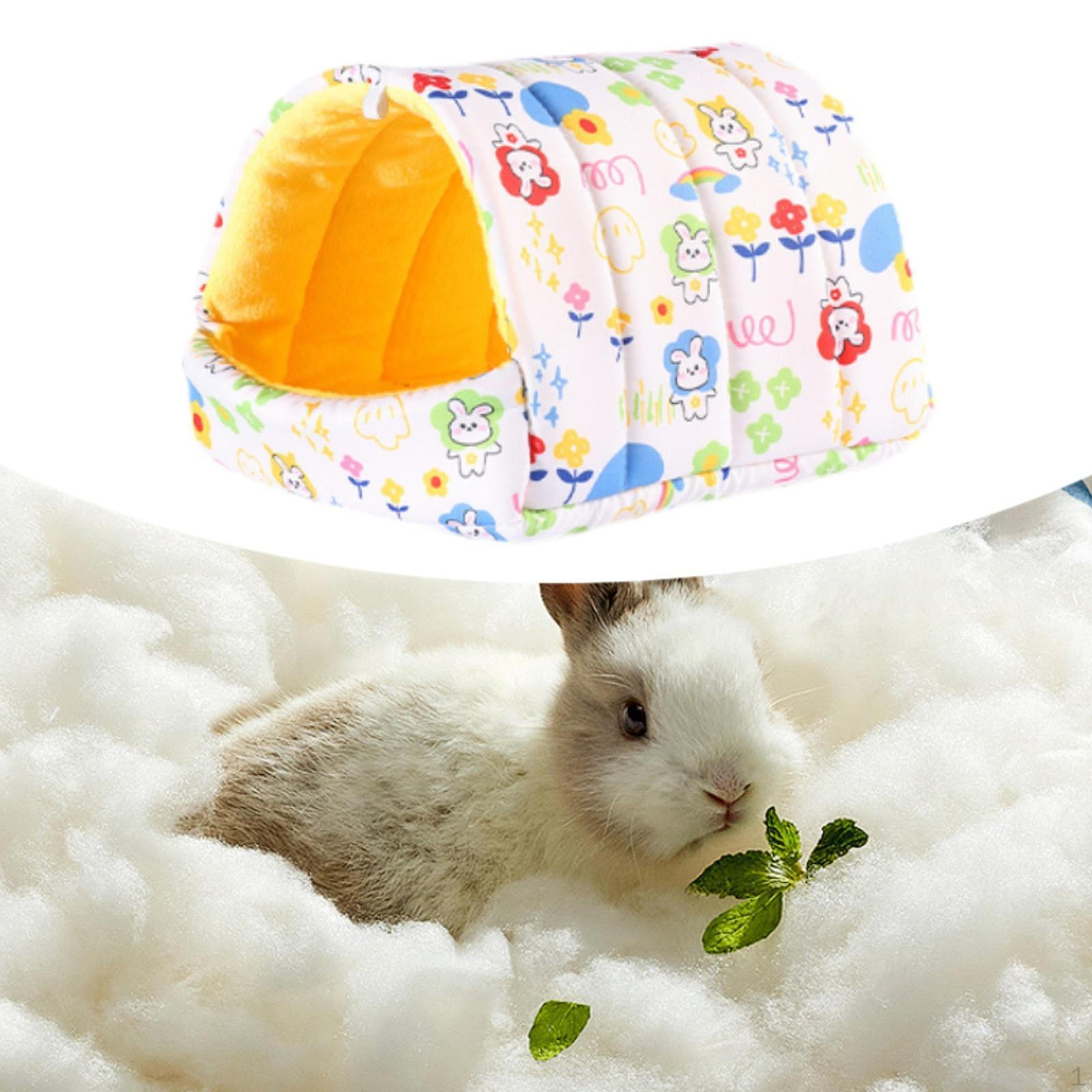 

Hamster Bed House Shelter Portable Cute Washable Semi Enclosed Sleeping Hut Warm Nest for Gerbil S