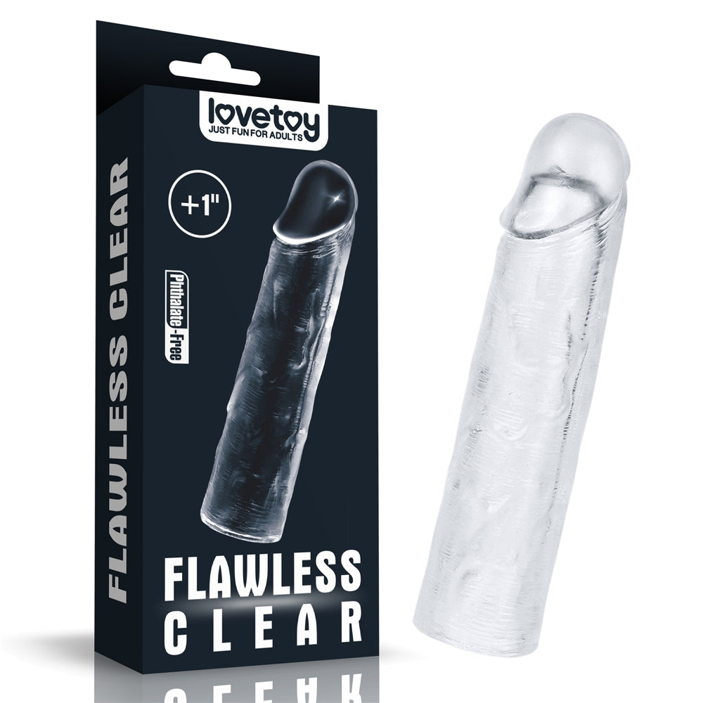 Flawless Penis Sheath 15 X 4cm Transparent - LoveToy - Penis Sheaths