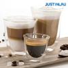 80/150/200ml Double-layer Glass Cup High Borosilicate Glass Heat Insulation Coffee Tea Cup Breakfast Milk Juice Beer Transparent