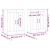 Wall Cabinets 2 pcs White Wood Based Material