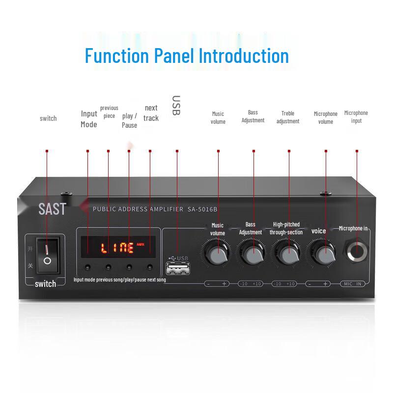Xianke SA-5016B Bluetooth Leistungsverstärker CN-Stecker (Adapter enthalten)