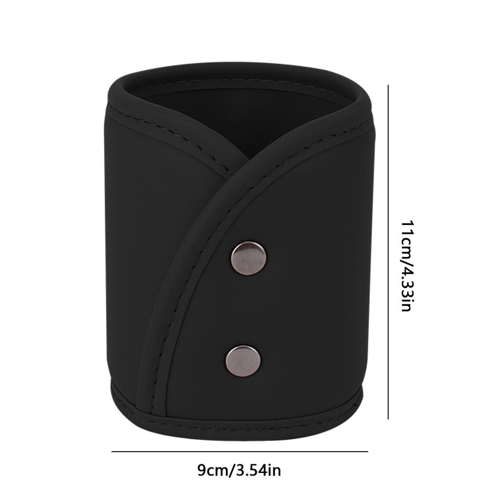 

Car Window Cup Holder Leather Drink Storage Box Multi-Functional Automotive Interior Accessories Back Seat Cup Holder Organizer чёрный