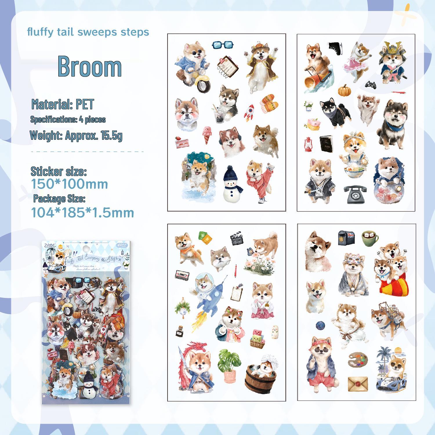 Yue Zhen Paw Print Cute PET Stickers for Journals and Children s Crafting