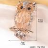 Cross border high-end owl fashion personality brooch with a sense of luxury, light luxury, diamond inlay, versatile chest flower